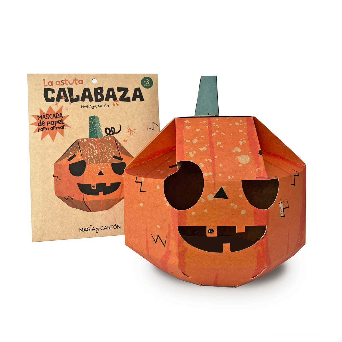 Máscara de Calabaza - Magia y Cartón